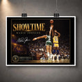Unframed Magic Johnson Showtime basketball wall art design shown as a print with a white outer border.