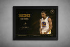Stephen Curry success is a choice black framed sports wall art – limited edition NBA print by Sports Cave