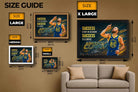 Stephen Curry motivational framed wall art in four sizes, premium NBA decor from www.sportscaveshop.com for true Golden State fans.