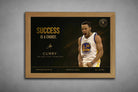 Stephen Curry success is a choice oak framed NBA wall art – premium sports print by Sports Cave