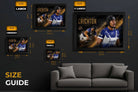 Stephen Crichton rugby size guide showing multiple frame dimensions, ideal for choosing perfect sports wall art fit