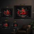Steven Gerrard Liverpool artwork size guide showing multiple frame options, ideal premium sports collectibles comparison.