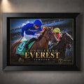 Tempted Conquering Everest 2026 horse racing collector edition in a black frame