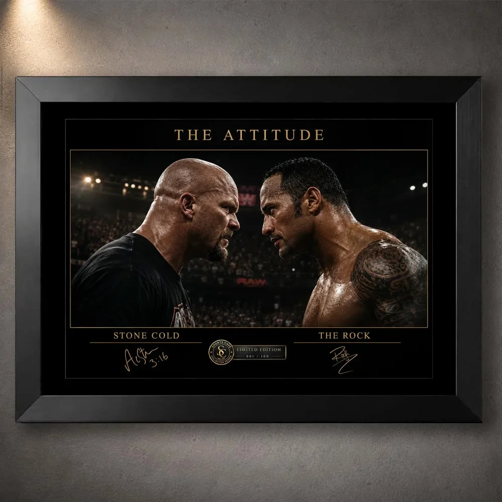 The Attitude Stone Cold vs The Rock Wall Art