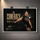 Unframed Nathan Cleary wall art featuring The Comeback 2023 Grand Final design with a clean white print border.