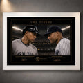 Alex Rodriguez and Derek Jeter appear in The Divide baseball wall art, shown in a clean white frame.