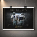 Unframed Aikman and Smith football wall art print featuring The Dynasty design, two signature graphics and collector plaque.