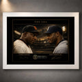 The Era baseball wall art featuring Barry Bonds and Ken Griffey Jr. displayed in a clean white frame.