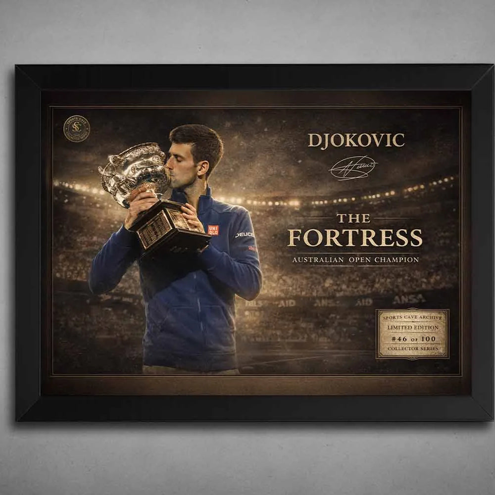 Novak Djokovic: The Fortress Wall Art