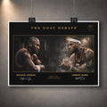 Unframed Michael Jordan vs LeBron James NBA wall art print, limited edition basketball poster by Sports Cave.