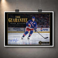 Unframed Mark Messier hockey wall art featuring The Guarantee design, shown as a clean collector print presentation.