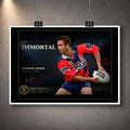Unframed Andrew Johns wall art featuring The Immortal rugby league design, shown as the artwork print without a product frame.