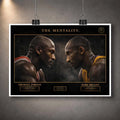 Michael Jordan vs Kobe Bryant unframed NBA wall art sports poster print.
