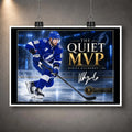 Unframed Nikita Kucherov hockey wall art featuring The Quiet MVP design for a flexible sports room display.