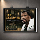 Unframed Bill Russell basketball wall art featuring The Standard collector design presented without a frame.