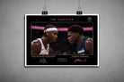 Unframed print of Shai Gilgeous-Alexander vs Anthony Edwards, detailed sports art prints showcasing elite NBA matchup.