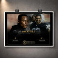Unframed Bo Jackson and Marcus Allen NFL wall art print featuring The Ultimate Backfield collector design.
