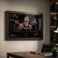 Victor Wembanyama framed basketball wall art displayed in a modern office space