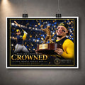 Unframed William Contreras Crowned baseball edition with a gold title, Brewers colours and a limited-edition badge.