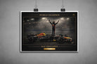 Max Verstappen World Champion unframed poster print, limited edition sports prints for collectors.